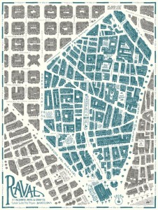 A map of the Raval by Reskate Studio 2016
